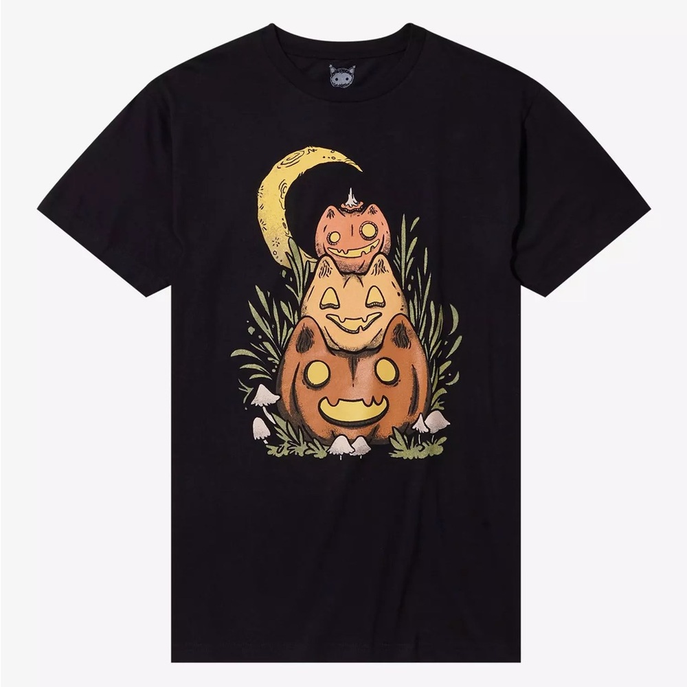 Hot Topic Pumpkin Stack T-Shirt - Black